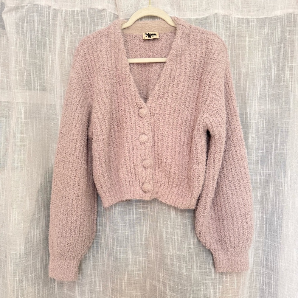 Women's Show Me Your Mumu Lilac Clemmie Cardi Sweater size Medium